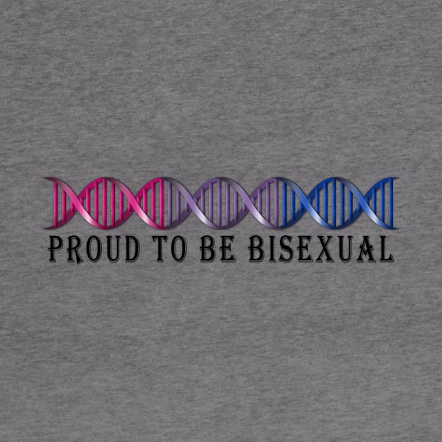 Bisexual Pride Flag Colored DNA Strand by LiveLoudGraphics